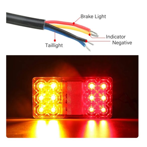 24 V 12 V LED hátsó lámpa