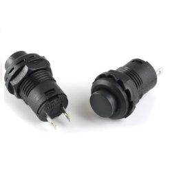 Önzáró/pillanatnyi nyomógombos kapcsoló, KI-BE, fekete