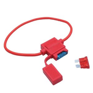 Közepes pengéjű autóbiztosíték + 1 db vízálló automatikus biztosítéktartó 10A