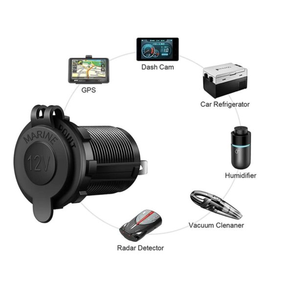 Vízálló szivargyújtó aljzat, 12V