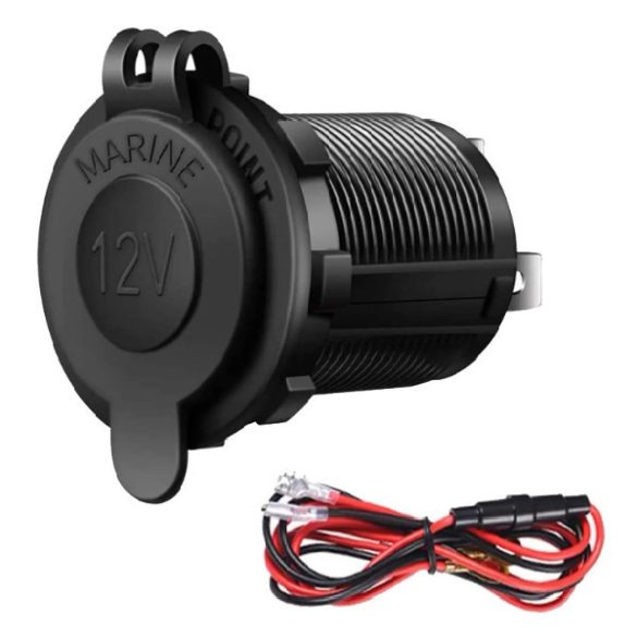 12V vízálló autó szivargyújtó aljzat kábel