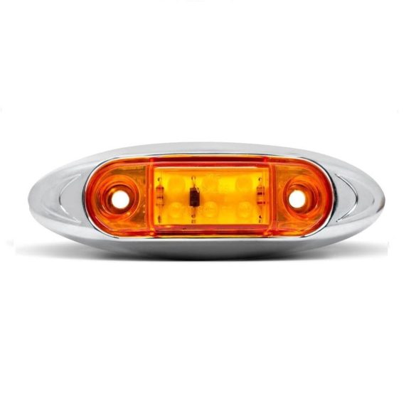 Oldalsó jelzőfény lámpa, borostyánsárga, 3 LED-es, 12 V 24 V
