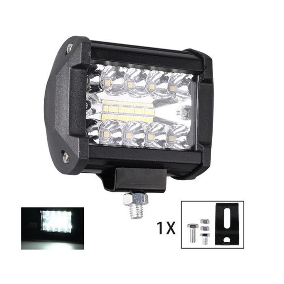 Munkalámpa, LED Offroad 4 x 4 fényszóró, 12V 24V, 60W