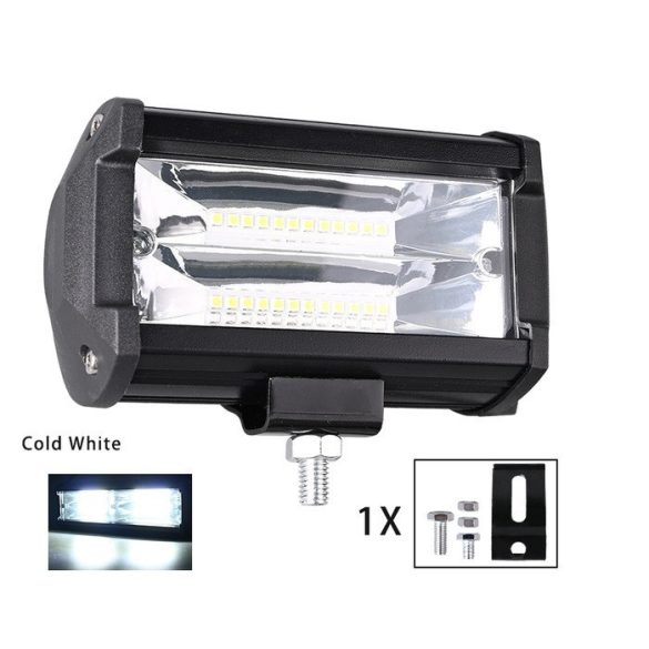 Munkalámpa, LED Offroad 4 x 4 fényszóró, 12V 24V, 72W