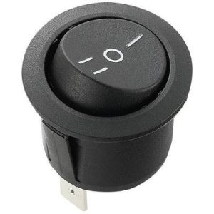 Round Rocker Switch LED megvilágítású autós műszerfalkapcsoló, fekete