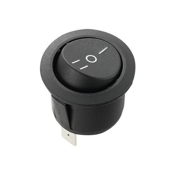 Round Rocker Switch LED megvilágítású autós műszerfalkapcsoló, fekete