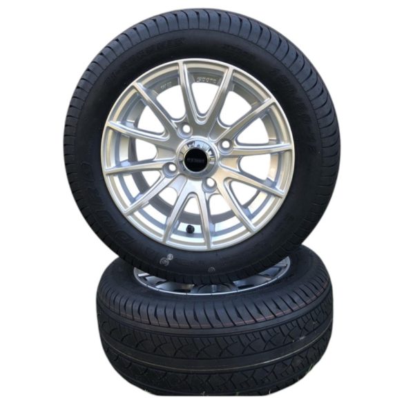 Golfkocsi alufelni és gumiabroncs, Duro, 190/50 R12 6PR
