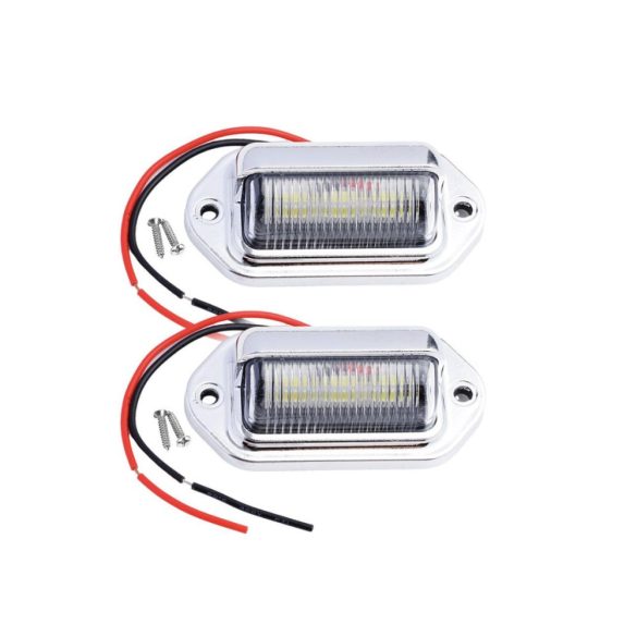 Led rendszámtábla világítás, 2db, fekete