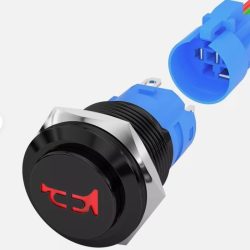   DaierTek 12V 16mm pillanatnyi dudakapcsoló elektromos golfkocsikhoz, motorkerékpárokhoz, hajókhoz