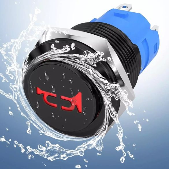 DaierTek 12V 16mm pillanatnyi dudakapcsoló elektromos golfkocsikhoz, motorkerékpárokhoz, hajókhoz