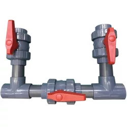 Hőszivattyú by-pass szett, 3 db golyóscsap, 2 db T-idom