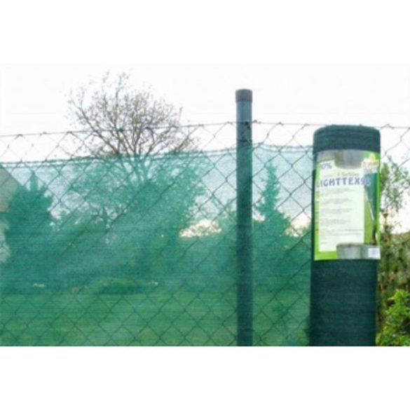 Árnyékoló háló medence fölé, kerítésre, LIGHTTEX 2x10m zöld 80%-os takarás