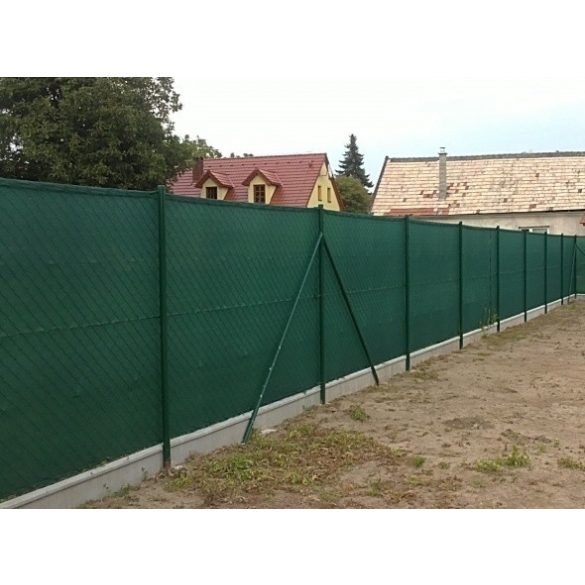 Árnyékoló háló medence fölé, kerítésre, SUPERTEX 1,5x10m zöld 99%-os takarás