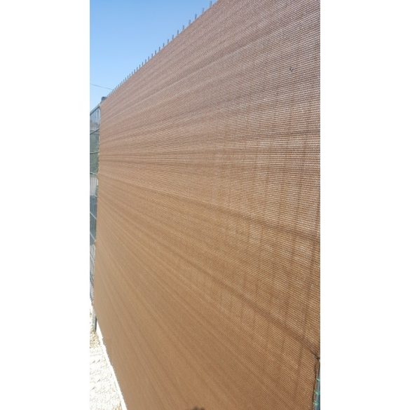 Árnyékoló háló medence fölé, kerítésre, BROWNTEX  2x10m barna 90%-os takarás