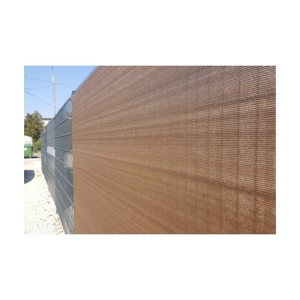 Árnyékoló háló medence fölé, kerítésre, BROWNTEX  2x50m barna 90%-os takarás