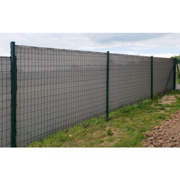 Árnyékoló háló medence fölé, kerítésre, GREYTEX 2x10 m szürke 90%-os takarás