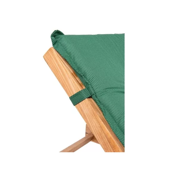 Napozóágy párna, Verde, zöld, 119 x 60 x 6 / 71 x 60 x 6 cm, 52% poliészter / 48% pamut, rögzítőpánttal, kötözőkkel rögzíthető