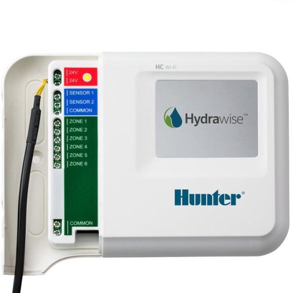 HUNTER Okos öntözés vezérlő Hydrawise HC-601iE - wifi kapcsolattal, 6 körös, beltéri