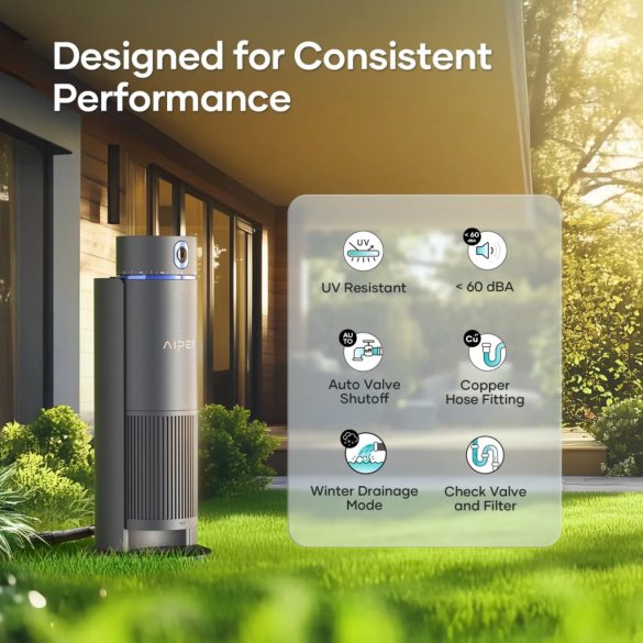 Aiper IrriSense robot gyeplocsoló, 222-445m2, locsolási távolság: 12m, kábel távolság: 10m, vízállóság: IPX6