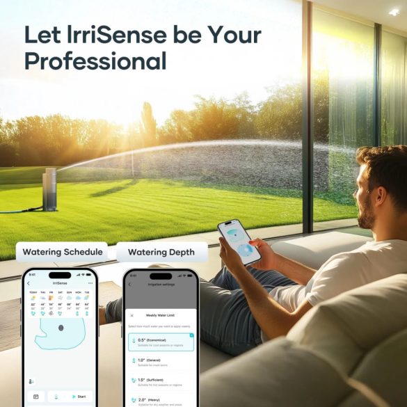 Aiper IrriSense robot gyeplocsoló, 222-445m2, locsolási távolság: 12m, kábel távolság: 10m, vízállóság: IPX6