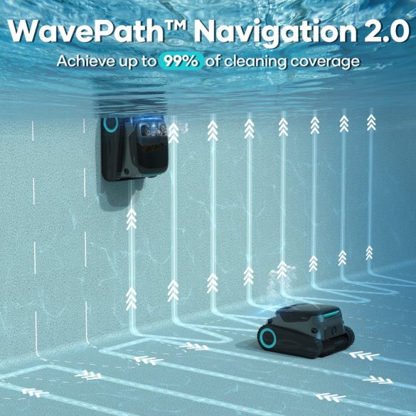 Aiper Scuba S1 Pro akkumulátoros medencetisztító robot, 200 m2, 420 l/perc, szűrőkosár: 5 l