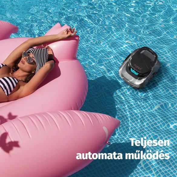 Aiper Scuba SE akkumulátoros medencetisztító robot, 80 m2, 75 l/perc, szűrőkosár: 2 l
