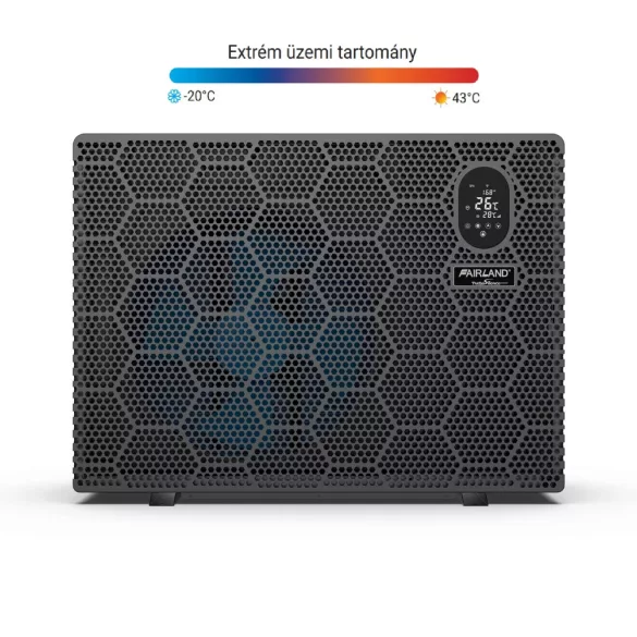 Medence hőszivattyú, Fairland InverX20 09C, inverteres, Turbo Silence technológia, Wi-Fi vezérlés, érintőkijelző, 3 üzemmód, 3D titán hőcserélő, R32 hűtőközeg, 9,5 kW