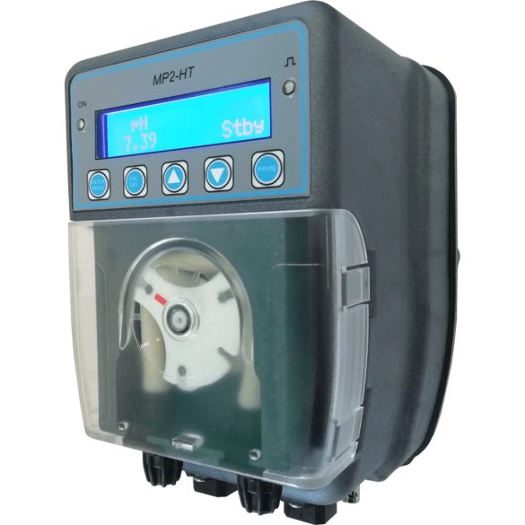 Perisztaltikus vegyszeradagoló szivattyú, Microdos MP2-HT PH KIT, PH vezérlés, hőmérséklet érzékelés, LCD kijelző, 3 üzemmód, riasztási funkciók, 6 l/h, 1 bar