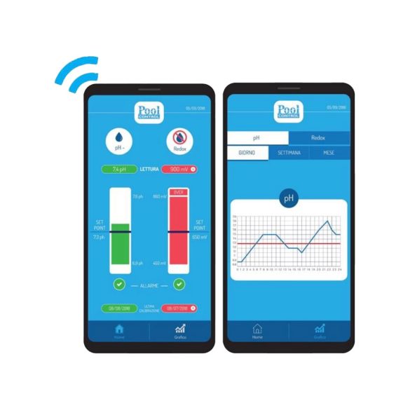 Perisztaltikus vegyszeradagoló szivattyú, MP1 FAST PH/REDOX Wi-Fi, Wi-Fi kapcsolat, pH/Redox mérés, OLED kijelző, riasztási funkciók, IP55 védelem, 1,6 l/h, 1 bar