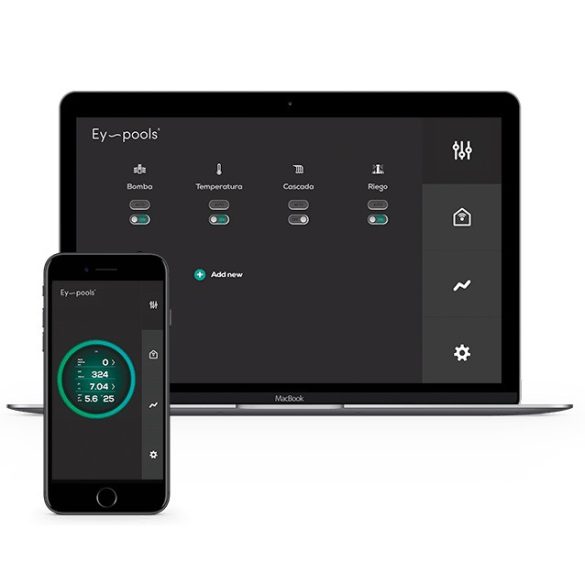 EVO Touch Link Sóbontó készülék, ph + redox + hőmérséklet szabályozóval, smart funkció, 15g/óra, 50m3-ig