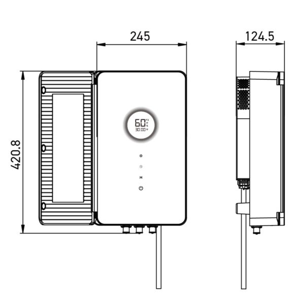 Ellenáramoltató, Fairland Surfing SwimJet M180, 344 × 364 × 281 mm, szürke, inverteres PMSM motorral, érintőképernyős vezérléssel, 0.8 kW