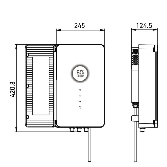Ellenáramoltató, Fairland Surfing SwimJet M230, 344 × 364 × 281 mm, szürke, inverteres PMSM motorral, érintőképernyős vezérléssel, 1.2 kW