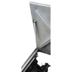   Aknafedlap gázteleszkóp, ezüst, 280 N, gázrugós, rozsdamentes acél, korrózióálló