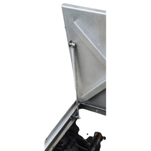 Aknafedlap gázteleszkóp, ezüst, 280 N, gázrugós, rozsdamentes acél, korrózióálló