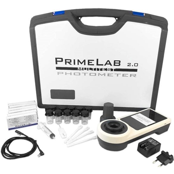 PrimeLab 2.0 Multitest photometer digitális vízelemző magán, közületi medencékhez, Starter Kit