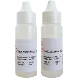  Pótreagens indikátor Teljes keménység ellenőrző folyadék, Teljes vízkeménység méréshez, fotométer vízelemzőhöz, TH1 + TH2, 20 + 10 ml / csomag