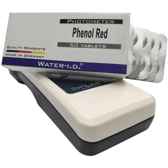 Pótreagens indikátor Phenol Red tabletta, ph méréshez, fotométer vízelemzőhöz. 5 levél / csomag
