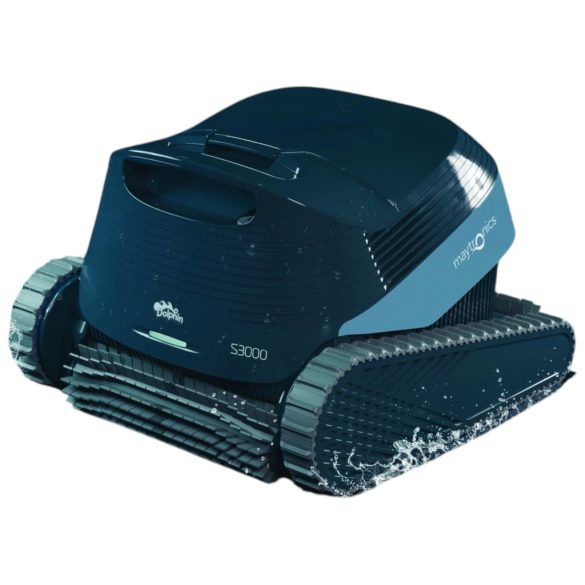 Medencetisztító robot, Dolphin S3000, teljes medencetisztítás (padló, fal, vízvonal, lépcső és napozóterasz tisztítás), PowerStream navigáció, kábelcsavarodás-gátló, applikáció vezérlés, Caddy tartozékkal