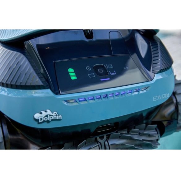 Medencetisztító robot, Dolphin EON 120, teljes medencetisztítás (padló, fal, vízvonal és lépcső tisztítás), SmartMap navigáció, UltraRun mód, DebrisLock szűrőrendszer, applikáció vezérlés