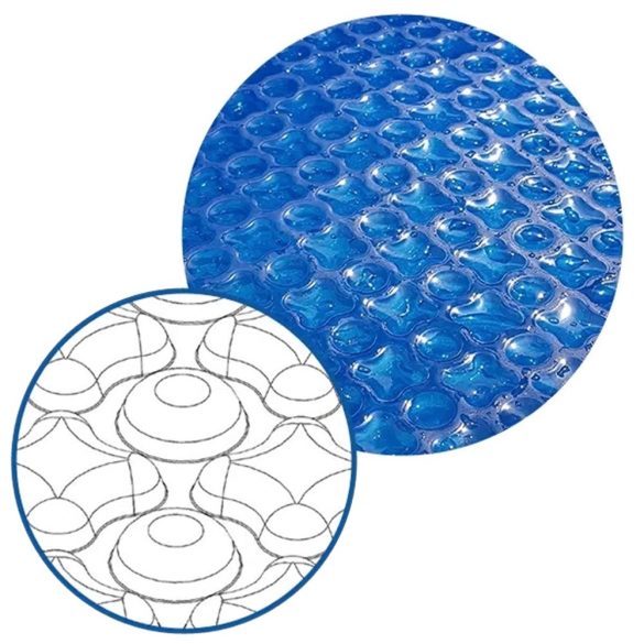 Medence szolártakaró, OXO Blue 500 Jumbo, 5,0 x 50,0 m, kék, UV stabilizált, 500 mikron, téglalap alakú, polietilén