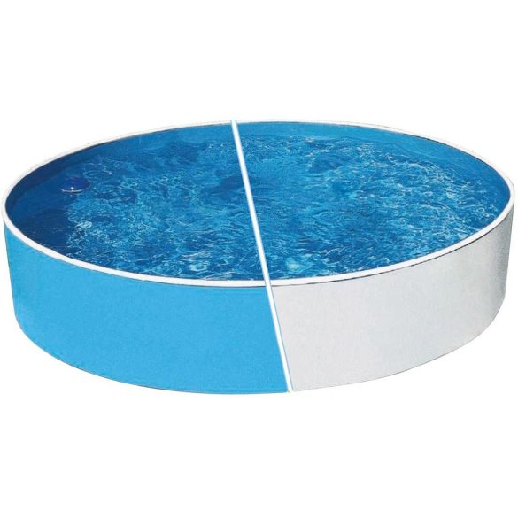 Azuro 240 round fémpalástos medence, szűrő nélkül, D240 x 90 cm, kék/fehér