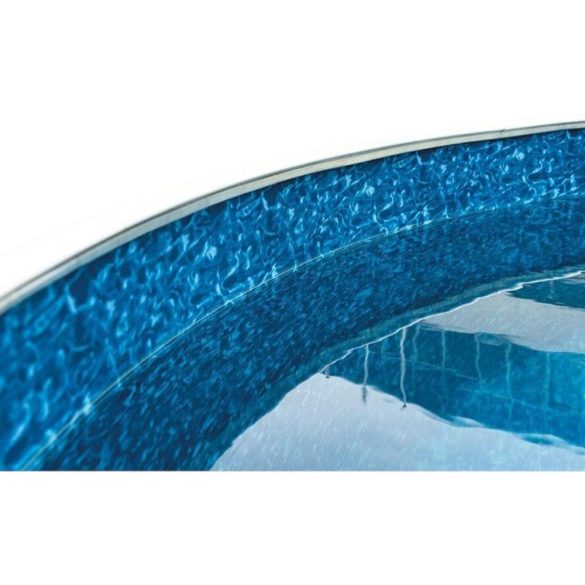 Medence belső fólia, Azuro Swirl, kék, 3,6 x 0,9 m, UV álló, 0,25 mm, kör alakú fémpalástos medencéhez