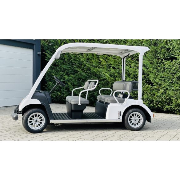 Yamaha G31E, 5 személyes, teljesen felújított golfkocsi, fehér, alufelnivel