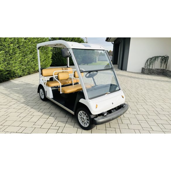 Yamaha G31E, 5 személyes, teljesen felújított golfkocsi, fehér, alufelnivel