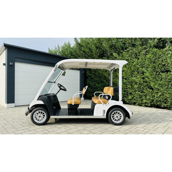 Yamaha G31E, 5 személyes, teljesen felújított golfkocsi, fehér, alufelnivel