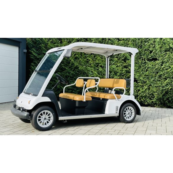 Yamaha G31E, 5 személyes, teljesen felújított golfkocsi, fehér, alufelnivel