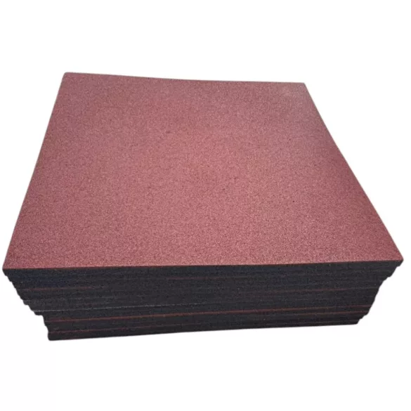 Gumilap medence alá, Poolx Safety, 100×100×3 cm, 31kg/m2, vörös, csúszáscsökkentő, ütéscsillapító, időjárásálló, esésvédő, kertbe, játszótérre