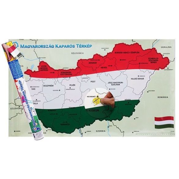 Magyarország térkép, kaparós