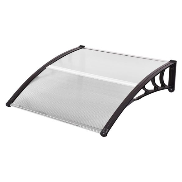 Műanyag előtető több méretben és színben-120x90 cm-fekete