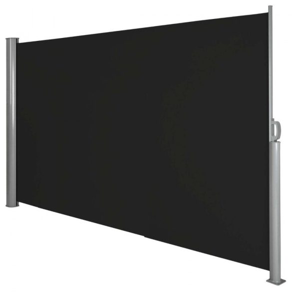 Kihúzható árnyékoló fal, 160*300 cm, fekete